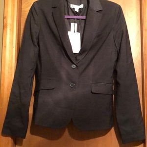 Grey pinstriped blazer